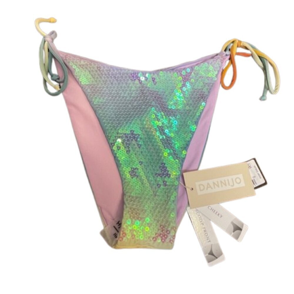 Dannijo X Dillard's Sequin String Bikini Cheeky Scoop Front Ombre NEW NWT Medium